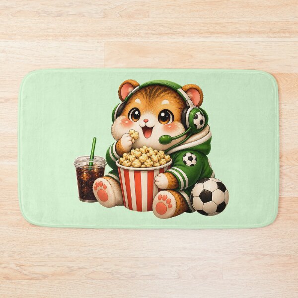 Item preview, Game Night Hamster - Cute Football Fan Cozy Sticker designed and sold by Pick'n Quick.