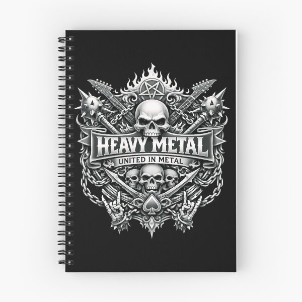 Item preview, Heavy Metal United In Metal Skull Crest Artwork designed and sold by DeimosArtIntl.