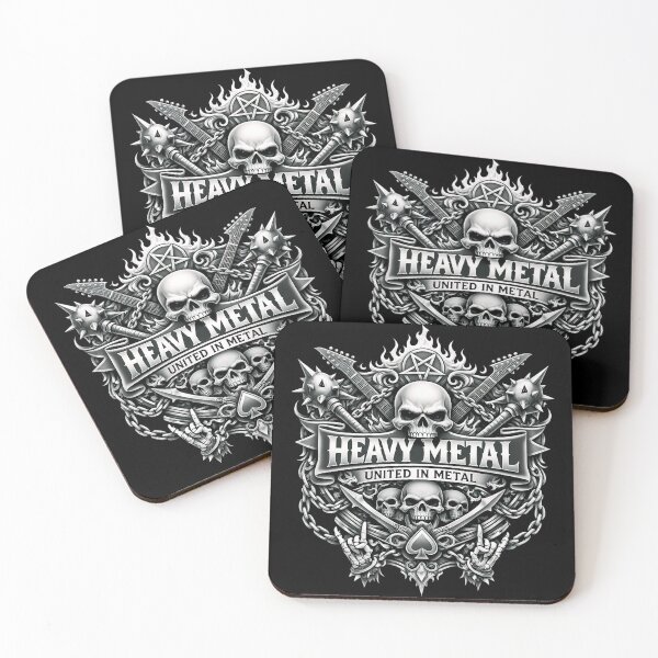 Item preview, Heavy Metal United In Metal Skull Crest Artwork designed and sold by DeimosArtIntl.