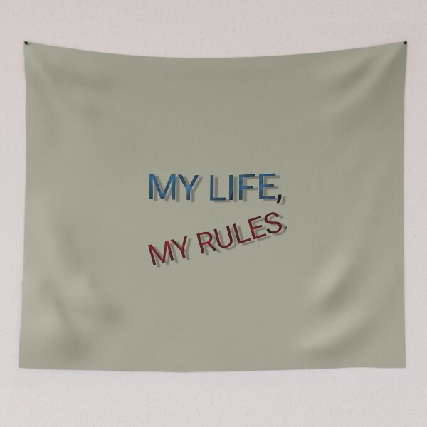 Item preview, My life, my rules typography genz rebellion tshirts designed and sold by Shukasya-Arts.