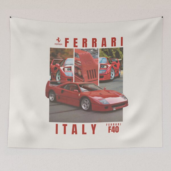 Item preview, Ferrari F40 Vintage Poster | Italian Supercar Art designed and sold by PrimeRacer.