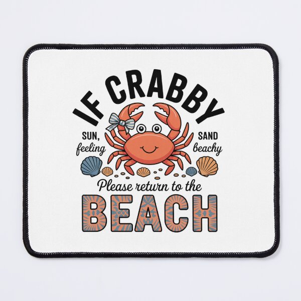 Item preview, Cute Crab Beach Seashell Kawaii Summer Illustration designed and sold by DariaOltes.