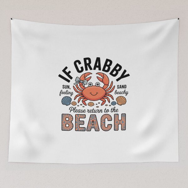 Item preview, Cute Crab Beach Seashell Kawaii Summer Illustration designed and sold by DariaOltes.