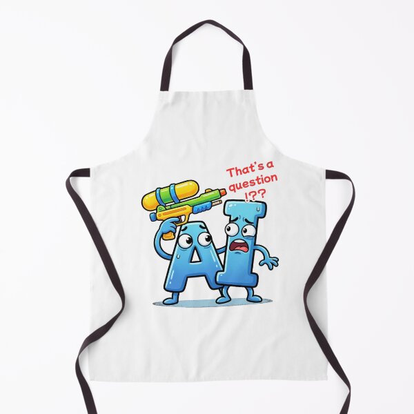 Item preview, Funny AI Question Water Gun Fight Cartoon designed and sold by rich-moda.