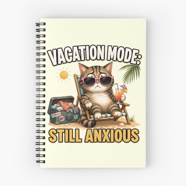 Item preview, Anxious Cat Vacation Humor Gift  designed and sold by Gentlestate.