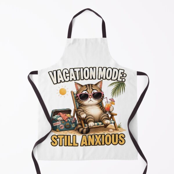 Item preview, Anxious Cat Vacation Humor Gift designed and sold by Gentlestate.