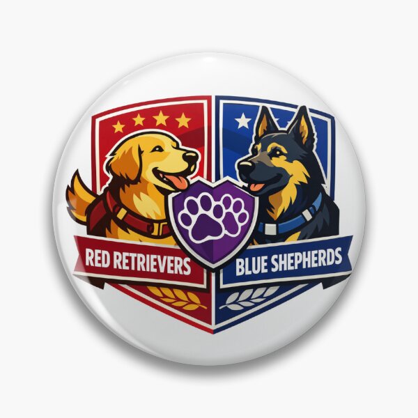 Item preview, Red Retrievers and Blue Shepherds plus Purple Paws designed and sold by MsBlazeWolf.