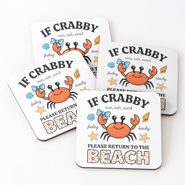 Item preview, Cute Crab Beach Bow Seashell Summer Coastal Art designed and sold by DariaOltes.