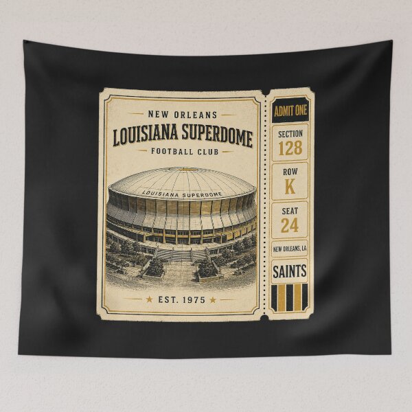 Item preview, Louisiana Superdome Vintage Ticket, New Orleans Retro Football Stadium designed and sold by GhostDawgs.