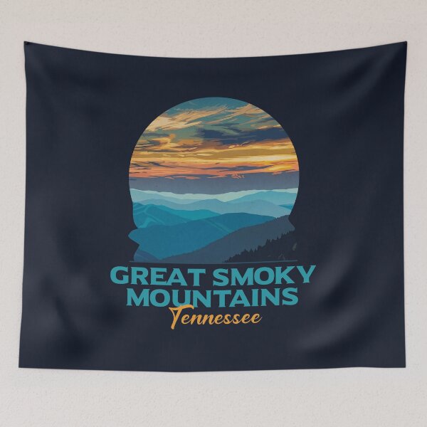 Item preview, Great Smoky Mountains Tennessee Vintage Poster designed and sold by LinaValearte.