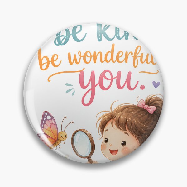 Item preview, Be Curious Be Kind Be Wonderfully You Cute Girl Inspirational Quote Sticker | Positive Affirmation Kids Wall Art designed and sold by LoveNurseries.