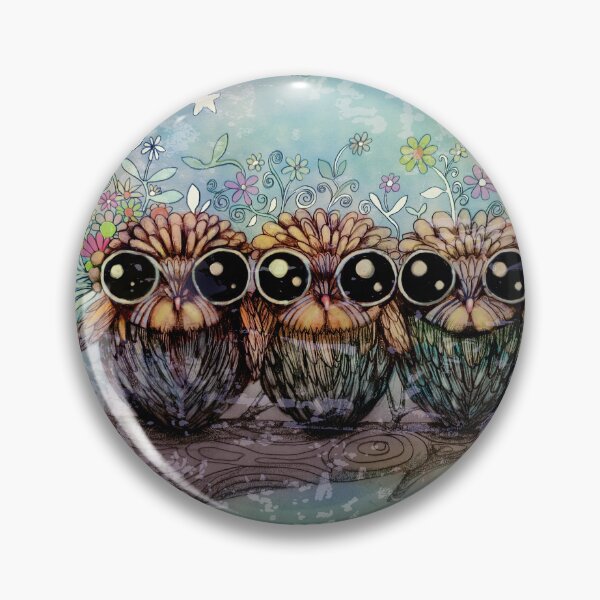 Item preview, Three Little Whimsical Night Owls  designed and sold by Karin Taylor.