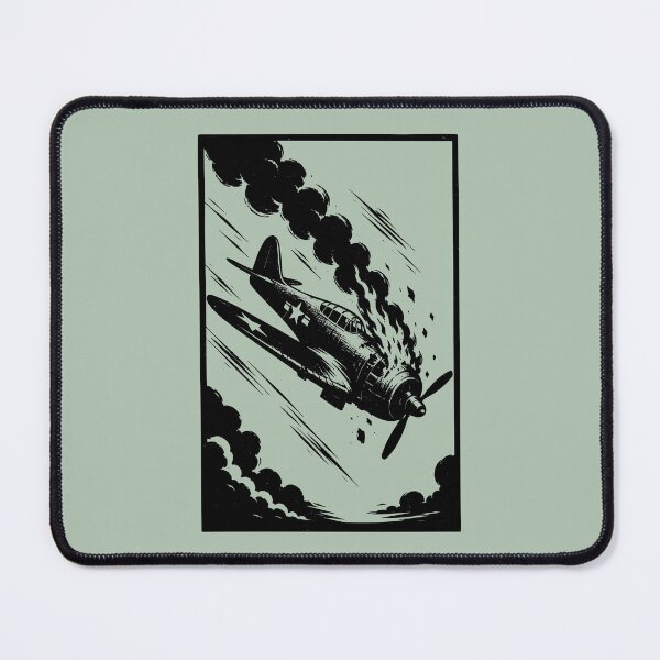 Artikelvorschau, Abstürzendes Warbird-Vintage-Luftfahrt-Grafik entworfen und verkauft von CamaleonDesigns.