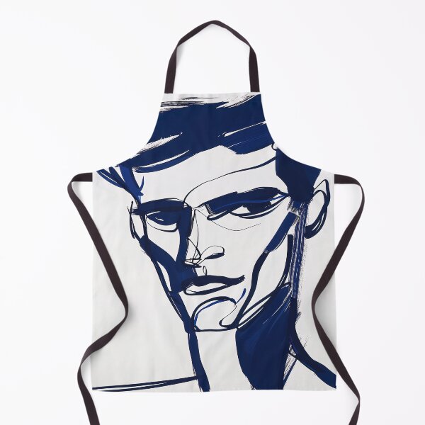 Item preview, Canadian man, portrait - Blue Abstract Art designed and sold by shadow-bloom.
