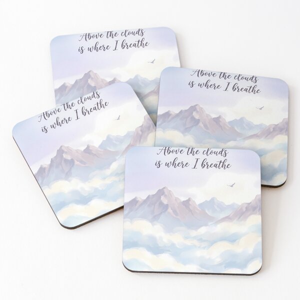 Item preview,  Above the Clouds Mountain Quote Poster designed and sold by Ar0undTheW0rld.