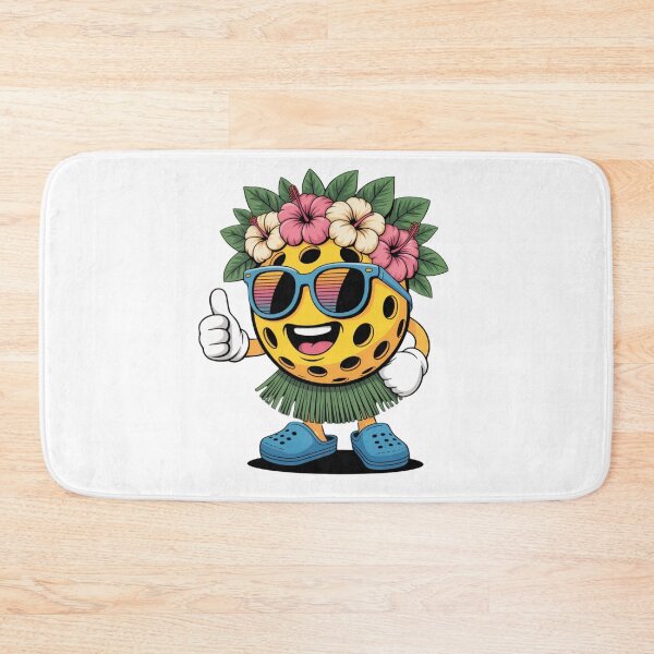 Item preview, Tropical Hawaiian Pickleball Character Funny Cartoon designed and sold by DariaOltes.