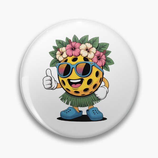 Item preview, Tropical Hawaiian Pickleball Character Funny Cartoon designed and sold by DariaOltes.