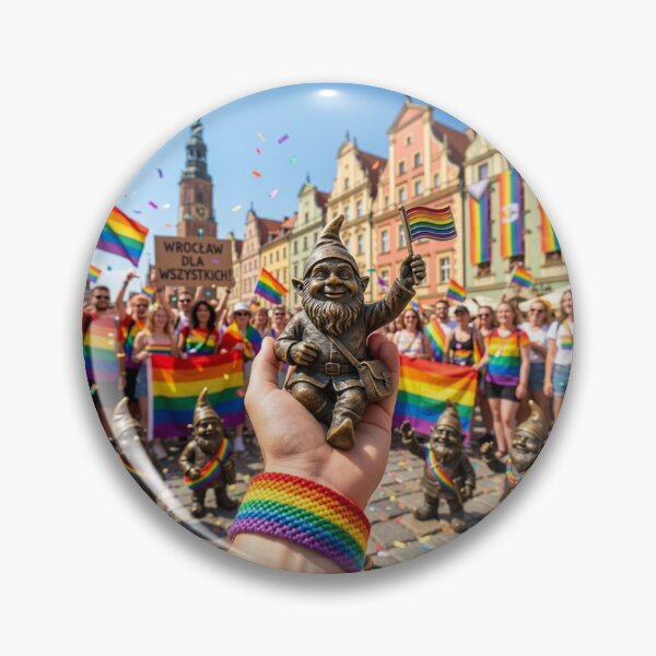 Item preview, Thinking of Wroclaw - Gnomes at Pride Parade designed and sold by Purrfecta.