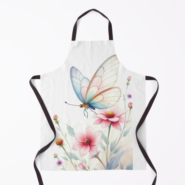 Item preview, Pastel Blue and Pink Butterfly Floral Art designed and sold by Vida e Arte.