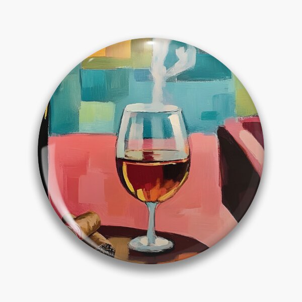 Item preview, Cigar Lounge Retreat - Two Cigars Fine Wine and Bold Contemporary Lounge Ambiance designed and sold by OlfactoART Studio.