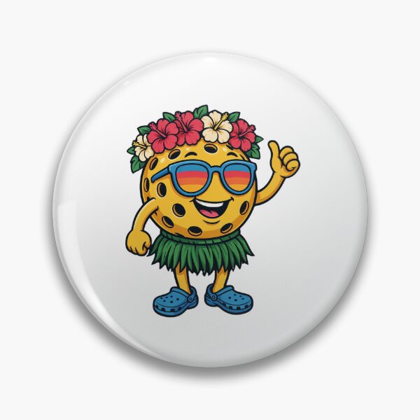 Item preview, Tropical Pickleball Character Hawaiian Hula Retro designed and sold by DariaOltes.