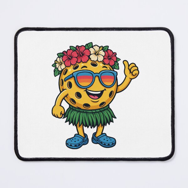 Item preview, Tropical Pickleball Character Hawaiian Hula Retro designed and sold by DariaOltes.