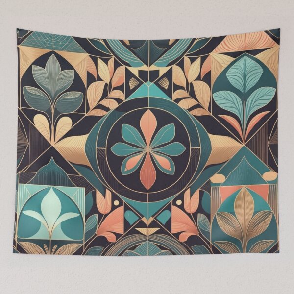 Item preview, Bohemian Geometric Floral Mandala Pattern designed and sold by IntelliMindDesigns.