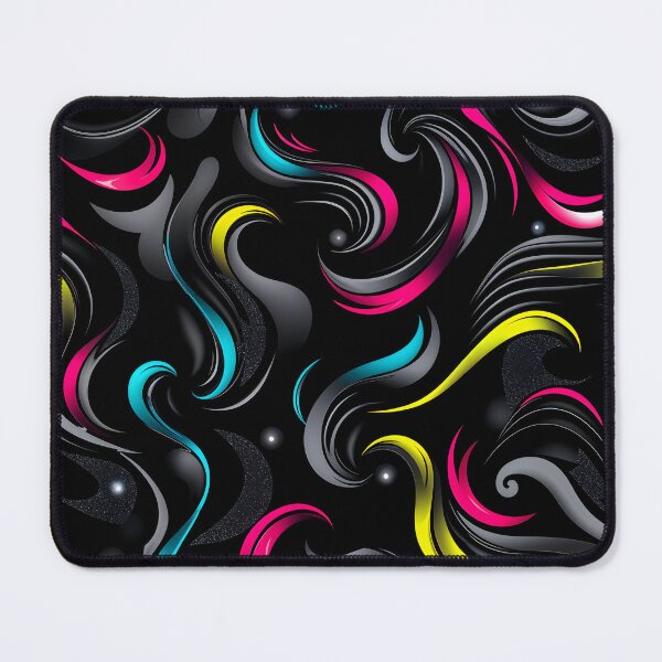 Item preview, Vibrant And Dynamic Abstract Style  By Flowing Swirling Forms Set Against A Stark Black Background designed and sold by KLERIKSTORE.