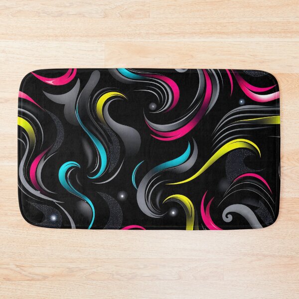 Item preview, Vibrant And Dynamic Abstract Style  By Flowing Swirling Forms Set Against A Stark Black Background designed and sold by KLERIKSTORE.
