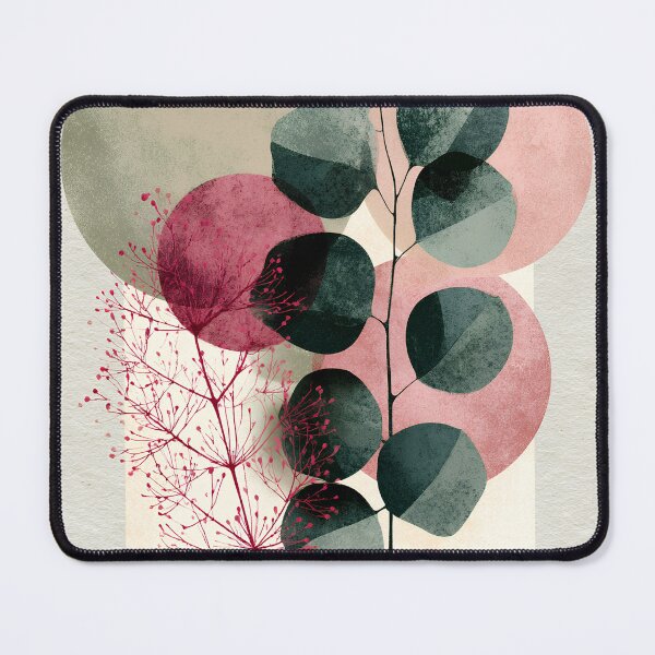 Item preview, Boho Eucalyptus Botanical Abstract Sage Green Pink Art designed and sold by daila70.