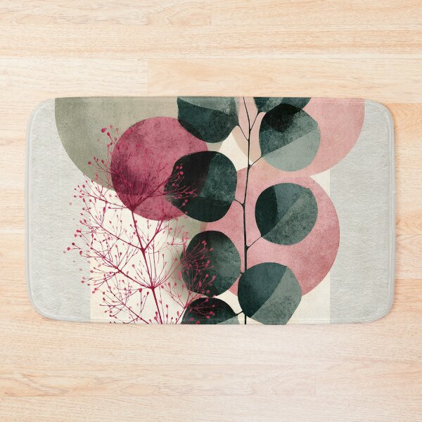 Item preview, Boho Eucalyptus Botanical Abstract Sage Green Pink Art designed and sold by daila70.
