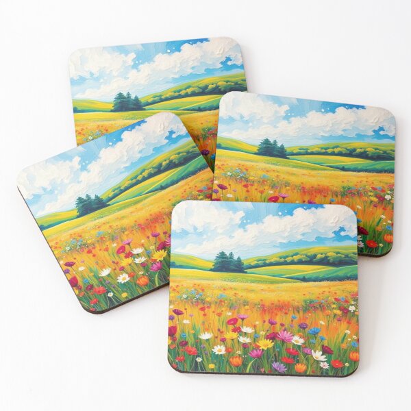 Item preview, Wildflower Colorful Landscape Painting  designed and sold by AllAroundArtist.