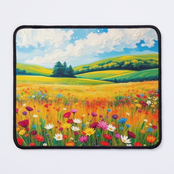 Item preview, Wildflower Colorful Landscape Painting designed and sold by AllAroundArtist.
