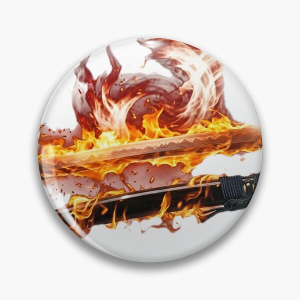 Item preview, Japanese katana engulfed in flames designed and sold by Lkimi.