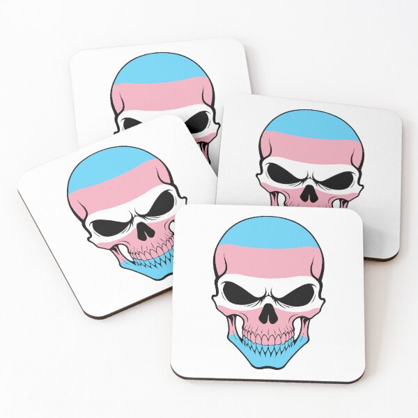 Item preview, Trans Skull Flag designed and sold by JeffBartels.