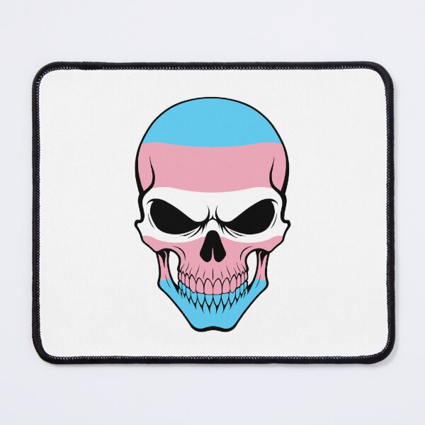 Item preview, Trans Skull Flag designed and sold by JeffBartels.