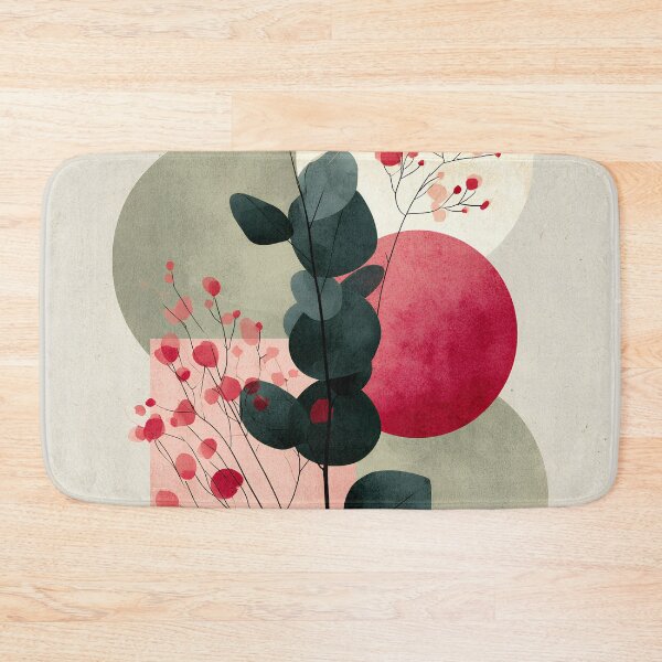 Item preview, Abstract Eucalyptus Leaves Boho Geometric Pastel Art designed and sold by daila70.