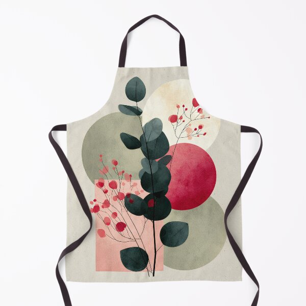 Item preview, Abstract Eucalyptus Leaves Boho Geometric Pastel Art designed and sold by daila70.