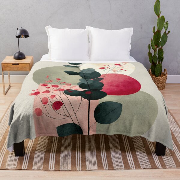 Item preview, Abstract Eucalyptus Leaves Boho Geometric Pastel Art designed and sold by daila70.