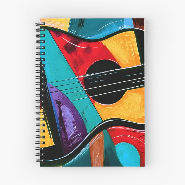 Item preview, Guitar in Vibrant Abstraction - Bold Geometric Shapes Alive with Color and Musical Energy designed and sold by OlfactoART Studio.