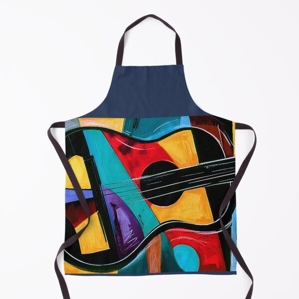 Item preview, Guitar in Vibrant Abstraction - Bold Geometric Shapes Alive with Color and Musical Energy designed and sold by OlfactoART Studio.