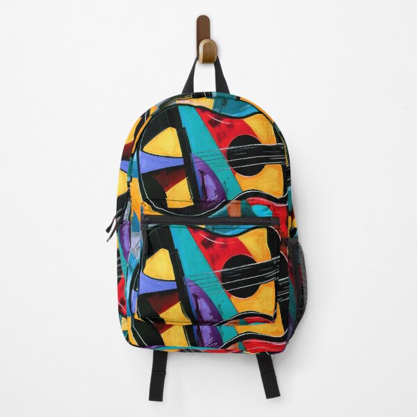 Item preview, Guitar in Vibrant Abstraction - Bold Geometric Shapes Alive with Color and Musical Energy designed and sold by OlfactoART Studio.