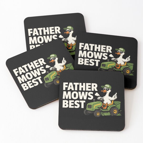 Item preview, Father Mows Best Funny Duck Riding Lawn Mower designed and sold by DariaOltes.