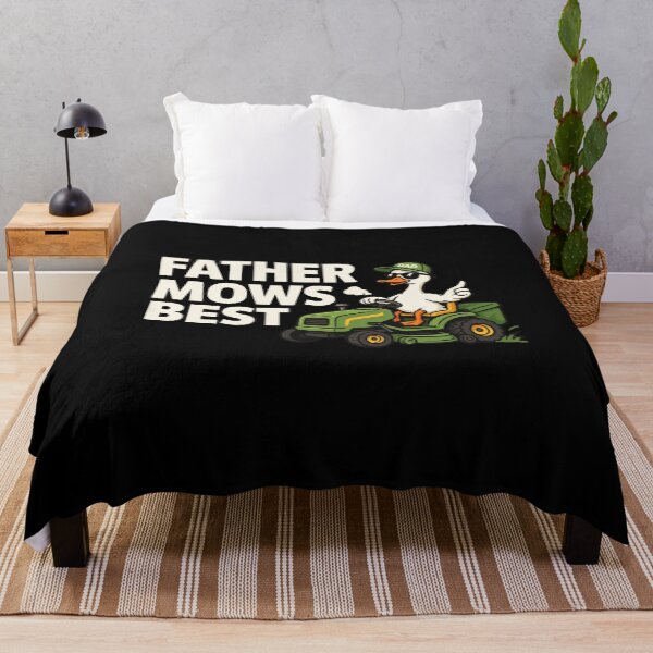 Item preview, Father Mows Best Funny Duck Riding Lawn Mower designed and sold by DariaOltes.