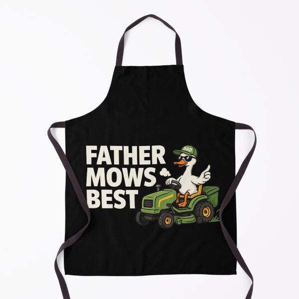 Item preview, Father Mows Best Funny Duck Riding Lawn Mower designed and sold by DariaOltes.