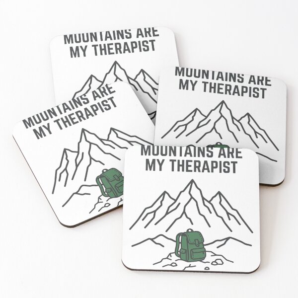 Item preview, Mountains Are My Therapist designed and sold by Ar0undTheW0rld.