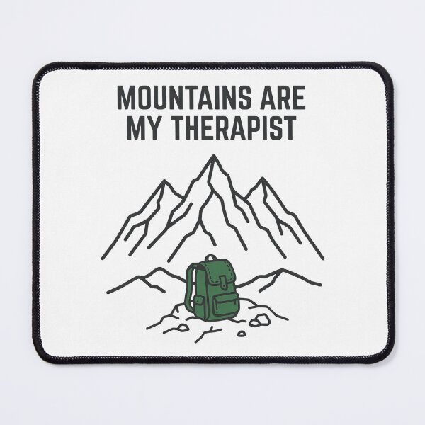 Item preview, Mountains Are My Therapist designed and sold by Ar0undTheW0rld.