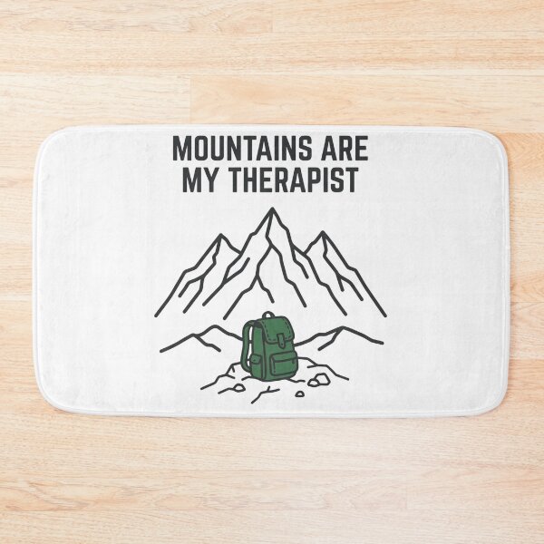 Item preview, Mountains Are My Therapist designed and sold by Ar0undTheW0rld.