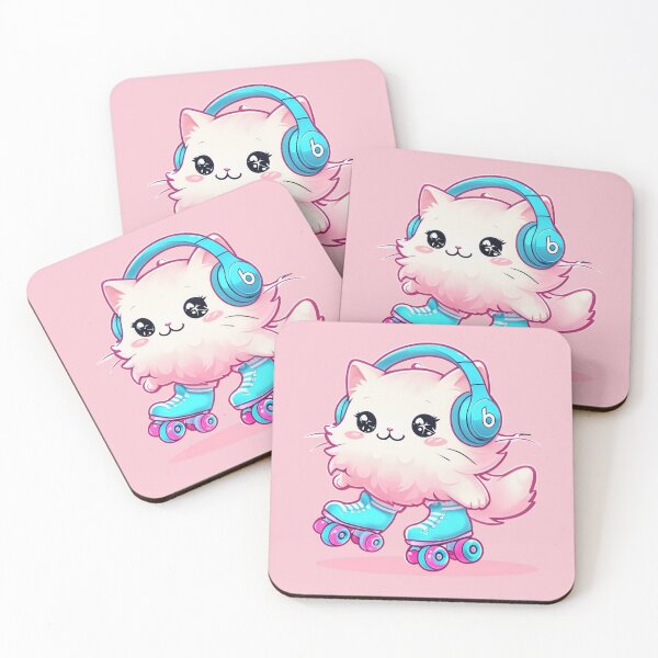 Item preview,  "Groove Kitty on Wheels" designed and sold by Pampam-stickers.