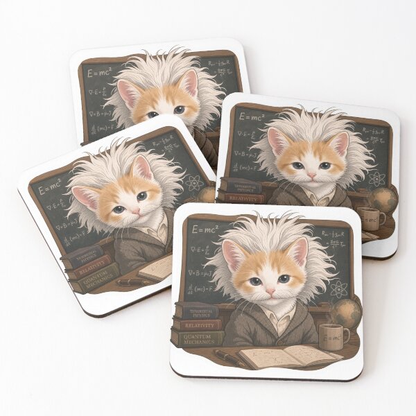 Item preview, Professor Whiskers — Einstein Cat Illustration designed and sold by the-cute-nerd.